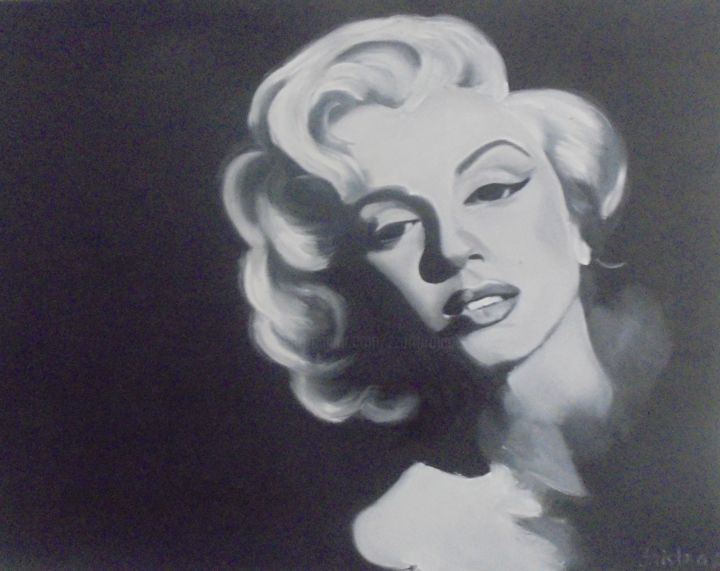 Pittura intitolato "Marilyn Monroe" da Liubov Aristova, Opera d'arte originale, Olio