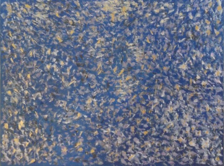 Painting titled "BLUE OCEAN" by Liubov Aristova, Original Artwork, Oil