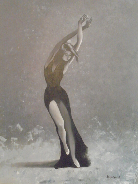 Malarstwo zatytułowany „DANCER” autorstwa Liubov Aristova, Oryginalna praca, Olej