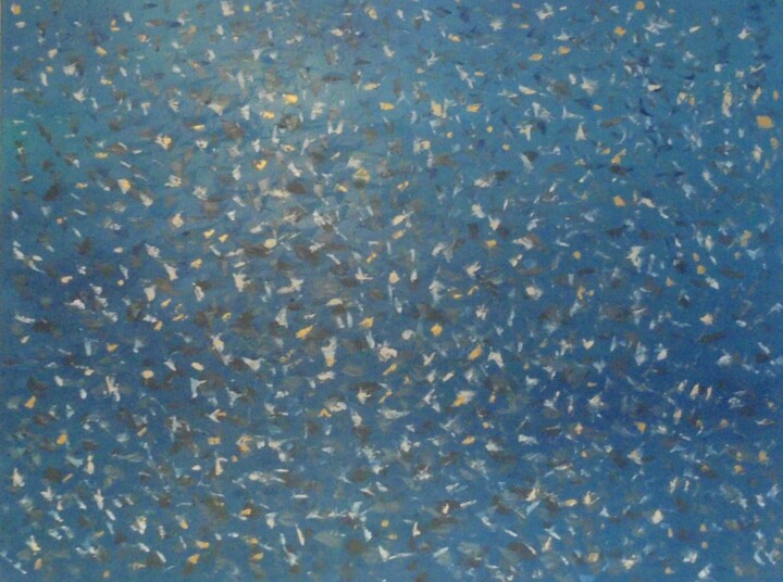 Painting titled "BLUE OCEAN 2" by Liubov Aristova, Original Artwork, Oil
