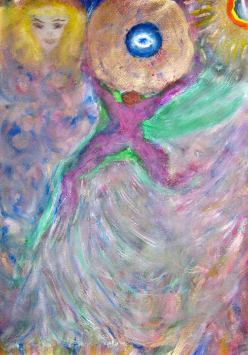 Pittura intitolato "абстракция" da Shahin Shirinov, Opera d'arte originale, Acquarello