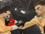 Malarstwo zatytułowany „"Первый бой"” autorstwa A.Valery, Oryginalna praca, Akryl Zamontowany na Drewniana rama noszy