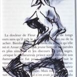 Drawing titled "Le jardin des cares…" by Alain Godefroid, Original Artwork, Ink