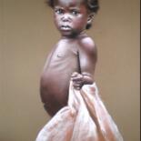 Painting titled "Enfant peul" by Abderrahmane Latrache, Original Artwork