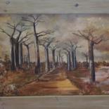 Painting titled "Baobabs" by Christine Daviles, Original Artwork