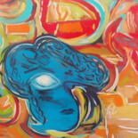 Painting titled "Visionnaire" by Agnés Barraud (AgnéS), Original Artwork, Acrylic