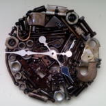 Sculpture titled "Horloge" by Agostinho Dacunha, Original Artwork, Metals