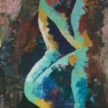 Картина под названием "The Naked Thought" - Ahsan Ali, Подлинное произведение искусства, Масло