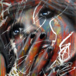 Painting titled "Tableau aérographe…" by Airgone, Original Artwork, Spray paint