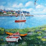 Painting titled "SAINT VALERY SUR SO…" by Alain Dervillez, Original Artwork, Oil