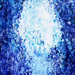 Malerei mit dem Titel "Le bleu tourmenté" von Alain Erpelding, Original-Kunstwerk, Acryl