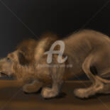 Digital Arts titled "Lion" by Alain Galet, Original Artwork, Digital Painting