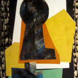 Collages titled "ESPERIT CATAR N°5" by Alain Lamy, Original Artwork, Monotype