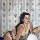 Pintura titulada "EROTIC SELFIE" por Alain Rouschmeyer, Obra de arte original, Acrílico Montado en Bastidor de camilla de ma…