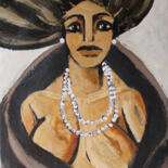 Pintura titulada "Una señorita de Flo…" por Albert Cruells, Obra de arte original, Oleo Montado en Bastidor de camilla de ma…