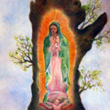图画 标题为“Virgin of Guadalupe…” 由Alberto Thirion, 原创艺术品, 油