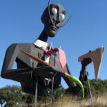 Sculpture intitulée "Salvador Dali" par Alberto Kissola, Œuvre d'art originale, Résine