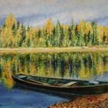 Painting titled "Лодка" by Aleksandr Vasilev, Original Artwork