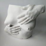 Skulptur mit dem Titel "Lovers" von Aleksandra Luminor, Original-Kunstwerk, Gips