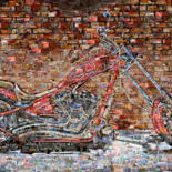 Collages titled "Harley By The Wall…" by Alex Loskutov, Original Artwork, Collages