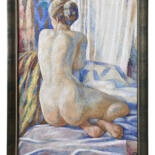 Schilderij getiteld "Girl, nude" door Alexander Turansky, Origineel Kunstwerk, Olie