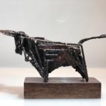 Sculpture titled "Бык/Bull" by Aleksandr Perminov, Original Artwork, Stone