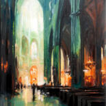 Картина под названием "Sacred Luminescence" - Alexandr Klemens, Подлинное произведение искусства, Масло