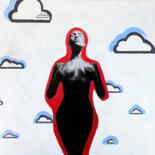 Schilderij getiteld "#woman" door Alexandra Astapova, Origineel Kunstwerk, Acryl