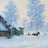 Painting titled "Volkhov Winter" by Alexander Alexandrovsky, Original Artwork, Oil