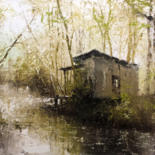 Peinture intitulée "La cabane" par Alexis Le Borgne, Œuvre d'art originale, Huile