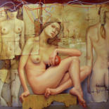 Painting titled "Three graces" by Alexander Sulimov, Original Artwork, Oil