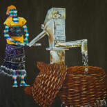 Painting titled "Water Digger" by Alida Ymelé, Original Artwork, Acrylic