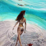 Картина под названием "Underwater Star" - Alina Sunny, Подлинное произведение искусства, Масло