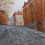 Картина под названием "Street corner" - Alla Ronikier, Подлинное произведение искусства, Масло