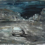 Pittura intitolato "Lonely car" da Alla Ronikier, Opera d'arte originale, Olio