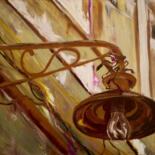 Pittura intitolato "Street light" da Alla Ronikier, Opera d'arte originale, Olio Montato su Telaio per barella in legno