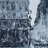Картина под названием "Parisian impressions" - Alla Ronikier, Подлинное произведение искусства, Масло Установлен на Деревянн…