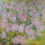 Картина под названием "Blooming lilac" - Alla Ronikier, Подлинное произведение искусства, Масло Установлен на Деревянная рам…