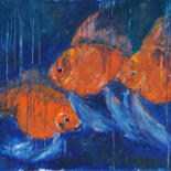 Pintura titulada "Goldfish" por Alla Ronikier, Obra de arte original, Oleo Montado en Bastidor de camilla de madera