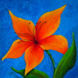 Painting titled "DAY LILY" by Allegretto, Original Artwork, Acrylic