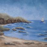 Painting titled "Secret Beach" by Allegretto, Original Artwork, Acrylic