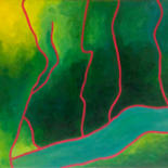 Картина под названием "paysage.jpg" - Alla Kirillova, Подлинное произведение искусства, Масло