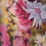 Pintura intitulada "floral printanier" por Claudette Allosio, Obras de arte originais, Pastel