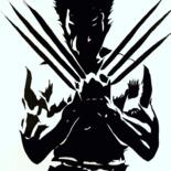 Disegno intitolato "Wolverine" da Amaury Dupeu, Opera d'arte originale, Inchiostro