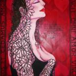 Painting titled ""QUEEN OF HEARTS"" by Amy Polling, Original Artwork, Oil