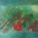 Painting titled "Cerises" by Ana Maria Rodriguez (AnaRz), Original Artwork, Oil