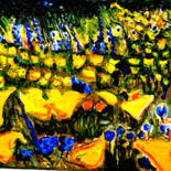 Painting titled "VALLEY OF FLOWERS-2" by Anandswaroop Manchiraju, Original Artwork, Oil