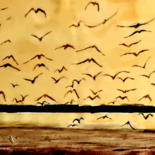 Painting titled "FLIGHT" by Anandswaroop Manchiraju, Original Artwork, Acrylic