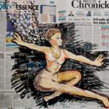 Картина под названием "BALLET-2" - Anandswaroop Manchiraju, Подлинное произведение искусства, Акрил