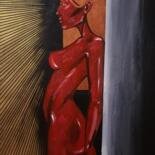 Schilderij getiteld "Red" door Anastasia Gogol, Origineel Kunstwerk, Acryl